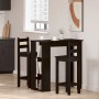 Mesa de Bar con Estante - Roble Negro, 102x50x103.5 cm, Hecha de Madera Ingenierizada de , Mesas de cocina y de comedor - Ref...