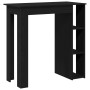 Mesa de Bar con Estante - Roble Negro, 102x50x103.5 cm, Hecha de Madera Ingenierizada de , Mesas de cocina y de comedor - Ref...