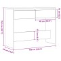 Mesa Consola de Roble Negro - 100x35x76.5 cm - Madera Engineered de , Mesas auxiliares - Ref: Foro24-862708, Precio: 77,20 €,...