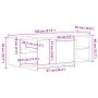 Stand para TV - Roble Negro - 120x30x40.5 cm - Hecho de Madera Elaborada de , Muebles TV - Ref: Foro24-862710, Precio: 94,54 ...