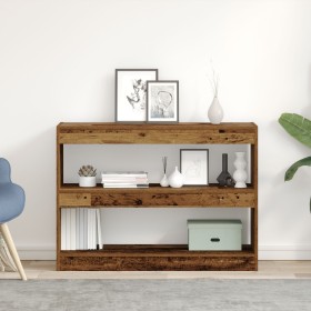 Estantería/Divisor de habitación en madera antigua, 100x30x72 cm, hecho de madera contrachapada de , Librerías y estanterías ...