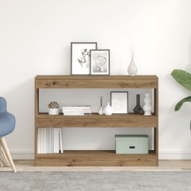 Estantería/Divisor de habitación - Roble artesanal - 100x30x72 cm - Hecho de madera elaborada de , Librerías y estanterías - ...