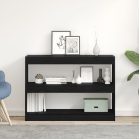 Librero/Divisor de espacio Negro Roble 100x30x72 cm Madera elaborada de , Librerías y estanterías - Ref: Foro24-862723, Preci...