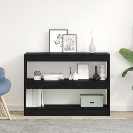 Librero/Divisor de espacio Negro Roble 100x30x72 cm Madera elaborada de , Librerías y estanterías - Ref: Foro24-862723, Preci...