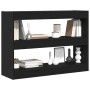 Librero/Divisor de espacio Negro Roble 100x30x72 cm Madera elaborada de , Librerías y estanterías - Ref: Foro24-862723, Preci...