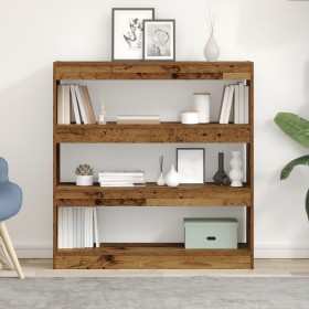 Armario para Libros/Divisor de Habitaciones - Madera Rústica - 100x30x103cm - Madera Elaborada de , Librerías y estanterías -...