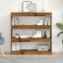 Armario para Libros/Divisor de Habitaciones - Madera Rústica - 100x30x103cm - Madera Elaborada de , Librerías y estanterías -...