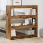 Armario para Libros/Divisor de Habitaciones - Madera Rústica - 100x30x103cm - Madera Elaborada de , Librerías y estanterías -...