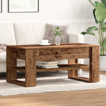 Mesa de café de madera reciclada 102x55x45 cm de madera de ingeniería de , Mesas de centro - Ref: Foro24-862727, Precio: 80,8...