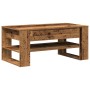 Mesa de café de madera reciclada 102x55x45 cm de madera de ingeniería de , Mesas de centro - Ref: Foro24-862727, Precio: 80,8...