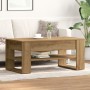Mesa de café de roble Artisan 102x55x45 cm de madera ingenierizada de , Mesas de centro - Ref: Foro24-862728, Precio: 78,01 €...