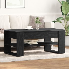 Mesa de café Negra de Roble 102x55x45 cm de Madera de , Mesas de centro - Ref: Foro24-862729, Precio: 79,38 €, Descuento: -5%%