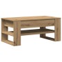 Mesa de café de roble Artisan 102x55x45 cm de madera ingenierizada de , Mesas de centro - Ref: Foro24-862728, Precio: 78,01 €...