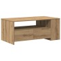 Mesa de Café - Roble Artesanal - 102x55x43.5 cm - Hecha de Madera Elaborada de , Mesas de centro - Ref: Foro24-862732, Precio...