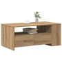 Mesa de Café - Roble Artesanal - 102x55x43.5 cm - Hecha de Madera Elaborada de , Mesas de centro - Ref: Foro24-862732, Precio...