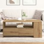 Mesa de Café - Roble Artesanal - 102x55x43.5 cm - Hecha de Madera Elaborada de , Mesas de centro - Ref: Foro24-862732, Precio...