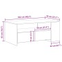 Mesa de Café - Roble Artesanal - 102x55x43.5 cm - Hecha de Madera Elaborada de , Mesas de centro - Ref: Foro24-862732, Precio...