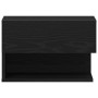 Armarios de Noche Montados en la Pared de (Juego de 2) - Madera de Roble Negre de , Mesitas de noche - Ref: Foro24-862735, Pr...