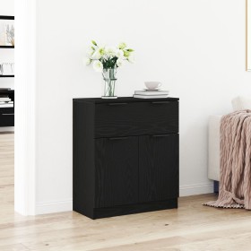 Aparador de roble negro 60x30x70 cm de madera elaborada de , Aparadores - Ref: Foro24-862738, Precio: 70,98 €, Descuento: %
