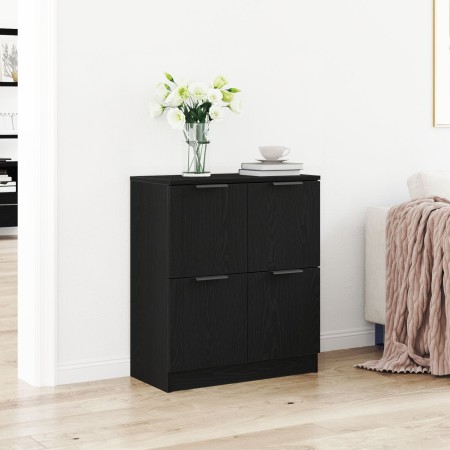 Aparador de roble negro - 60 x 30 x 70 cm - Hecho de madera elaborada de , Aparadores - Ref: Foro24-862739, Precio: 66,14 €, ...