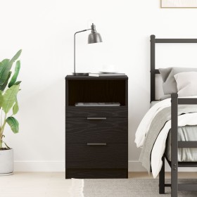 Mesita de Noche Negro Roble 40x35x65 cm Hecha de Madera Elaborada de , Mesitas de noche - Ref: Foro24-862741, Precio: 69,45 €...