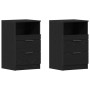 Mesas de Noche 2 pcs Negro Roble 40x35x65 cm Madera Elaborada de , Mesitas de noche - Ref: Foro24-862742, Precio: 126,18 €, D...