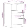 Mesas de Noche 2 pcs Negro Roble 40x35x65 cm Madera Elaborada de , Mesitas de noche - Ref: Foro24-862742, Precio: 126,18 €, D...