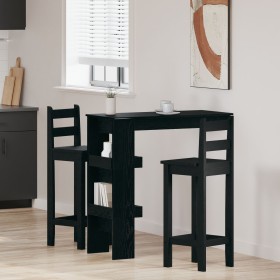Mesa de Bar - Roble Negro - 102x55x103.5 cm - Hecha de Madera Elaborada de , Mesas de cocina y de comedor - Ref: Foro24-86274...