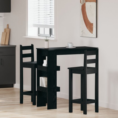 Mesa de Bar - Roble Negro - 102x55x103.5 cm - Hecha de Madera Elaborada de , Mesas de cocina y de comedor - Ref: Foro24-86274...