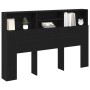Cabecera de en Roble Negro - 160x19x103.5 cm Hecha de Madera Ingeniería de , Cabeceros y pies de cama - Ref: Foro24-862753, P...