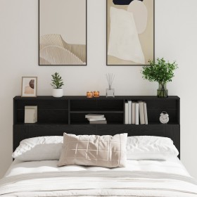 Cabecero con armario de roble negro 180x19x103,5 cm de , Cabeceros y pies de cama - Ref: Foro24-862754, Precio: 98,86 €, Desc...