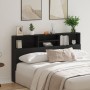 Cabecero con armario de roble negro 180x19x103,5 cm de , Cabeceros y pies de cama - Ref: Foro24-862754, Precio: 98,86 €, Desc...