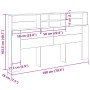 Cabecero con armario de roble negro 180x19x103,5 cm de , Cabeceros y pies de cama - Ref: Foro24-862754, Precio: 98,86 €, Desc...