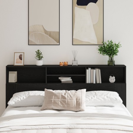 Cabecero de roble negro , 200x19x103.5 cm, Madera elaborada de , Cabeceros y pies de cama - Ref: Foro24-862755, Precio: 103,4...