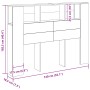 Cabecera de Roble Negro de - 140x19x104.5 cm - Hecha de Madera Ingenierizada de , Cabeceros y pies de cama - Ref: Foro24-8627...