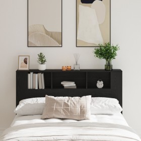 Cabecero de Armario de Roble Negro - 160x19x104.5 cm Hecho de Madera Ingenierada de , Cabeceros y pies de cama - Ref: Foro24-...