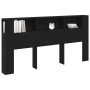 Cabecero Negro Roble 200x18,5x104,5 cm de , Cabeceros y pies de cama - Ref: Foro24-862760, Precio: 94,25 €, Descuento: %
