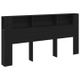 Cabecero Negro Roble 200x18,5x104,5 cm de , Cabeceros y pies de cama - Ref: Foro24-862760, Precio: 94,25 €, Descuento: %
