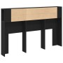 Cabecero de Armario de Roble Negro - 160x19x104.5 cm Hecho de Madera Ingenierada de , Cabeceros y pies de cama - Ref: Foro24-...