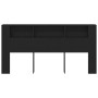 Cabecero Negro Roble 200x18,5x104,5 cm de , Cabeceros y pies de cama - Ref: Foro24-862760, Precio: 94,25 €, Descuento: %