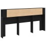 Cabecero Negro Roble 200x18,5x104,5 cm de , Cabeceros y pies de cama - Ref: Foro24-862760, Precio: 94,25 €, Descuento: %