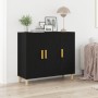 Aparador Negro de Roble 90x34x80 cm en Madera de , Aparadores - Ref: Foro24-862761, Precio: 109,57 €, Descuento: %