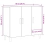 Aparador Negro de Roble 90x34x80 cm en Madera de , Aparadores - Ref: Foro24-862761, Precio: 109,57 €, Descuento: %