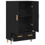 Highboard de en Roble Negro, 70x31x115 cm, Hecho de Madera Elaborada de , Aparadores - Ref: Foro24-862763, Precio: 116,75 €, ...