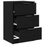 Mesitas de Noche 2 paquetes Negro Roble 40x65x65 cm Hechas de Madera Elaborada de , Mesitas de noche - Ref: Foro24-862768, Pr...