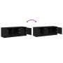 Mueble de TV Negro Roble 102x35x36,5 cm Madera elaborada de , Muebles TV - Ref: Foro24-862770, Precio: 76,27 €, Descuento: -5%%