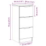 Armario Lateral de Roble Negro 30x30x70 cm Hecho de Madera Ingeniería de , Aparadores - Ref: Foro24-862774, Precio: 58,81 €, ...
