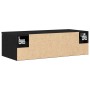 Armario de Pared de Roble Negro 68x30x20 cm Hecho de Madera Manufacturada de , Armarios y almacenamiento - Ref: Foro24-862776...