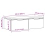 Armario de Pared de Roble Negro 68x30x20 cm Hecho de Madera Manufacturada de , Armarios y almacenamiento - Ref: Foro24-862776...