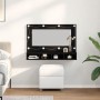Armario Espejo LED en Roble Negro - 90x31.5x62 cm de , Tocadores de baño - Ref: Foro24-862781, Precio: 89,23 €, Descuento: -5%%
